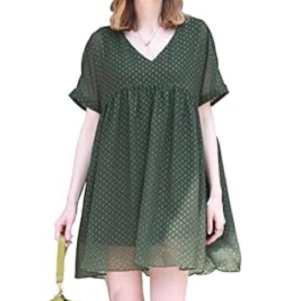 Olaesa (from Amazon) NWT Green Babydoll Flowy Dress